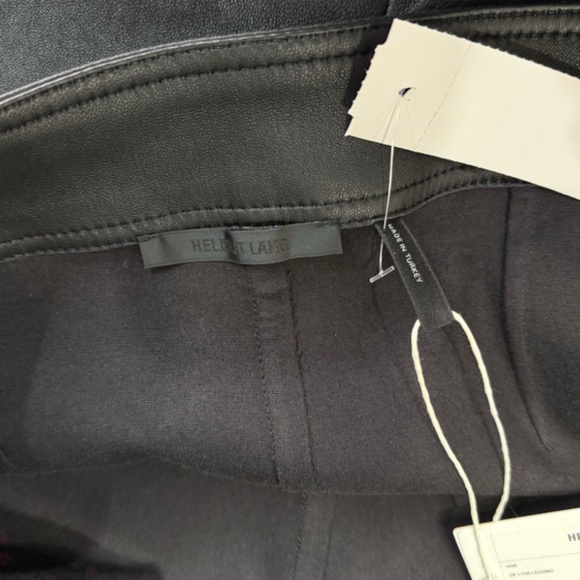 NWT $995 Helmut Lang Black Onyx Leather Skinny Legging Stretch Zip Pants sz 4 - Picture 5 of 16